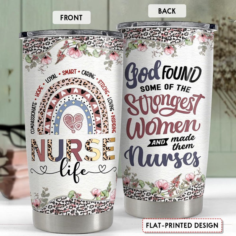 SANDJEST Nurse Tumbler 20oz Stainless Steel Insulated Coffee Travel Mug Cup Gift for Nurses Week  Graduation  Birthday  Christmas - Image 2
