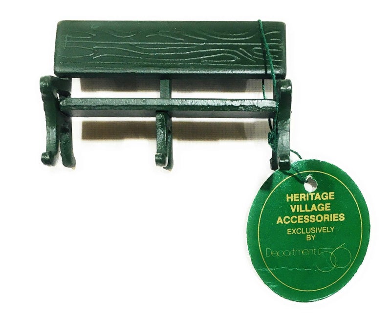 Dept 56  Park Bench  Green CastIron  Retired Heritage 51098