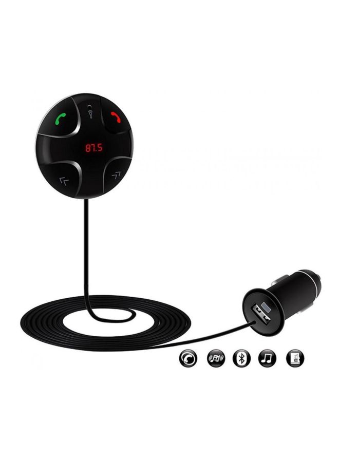 NIBEMINENT USB Car Charger Kit With FM Transmitter Black - Image 2