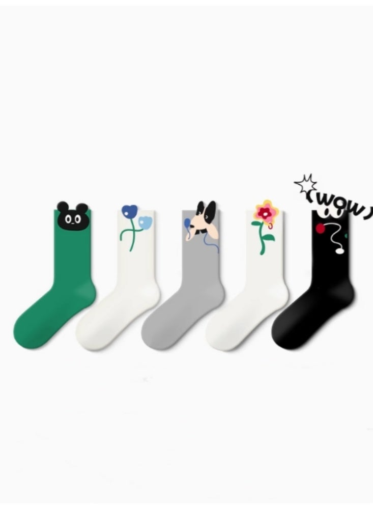 Socks Women's Mid-rise Socks Boneless Socks Interesting Special-Shaped ★Creative Gift Boxes - Image 1