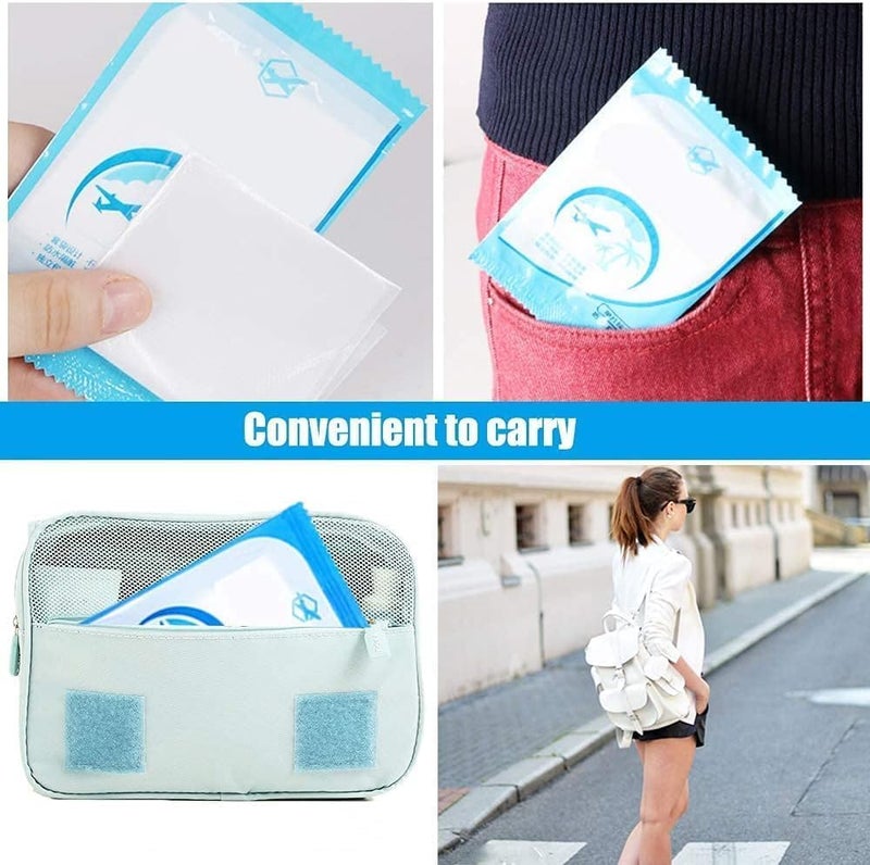 Disposable Plastic Toilet Seat Covers (50 Pack), Anti-Bacterial and Waterproof Toilet Seat Bags Pocket Portable for Public Bathrooms, Hotels, Airplanes - Image 2