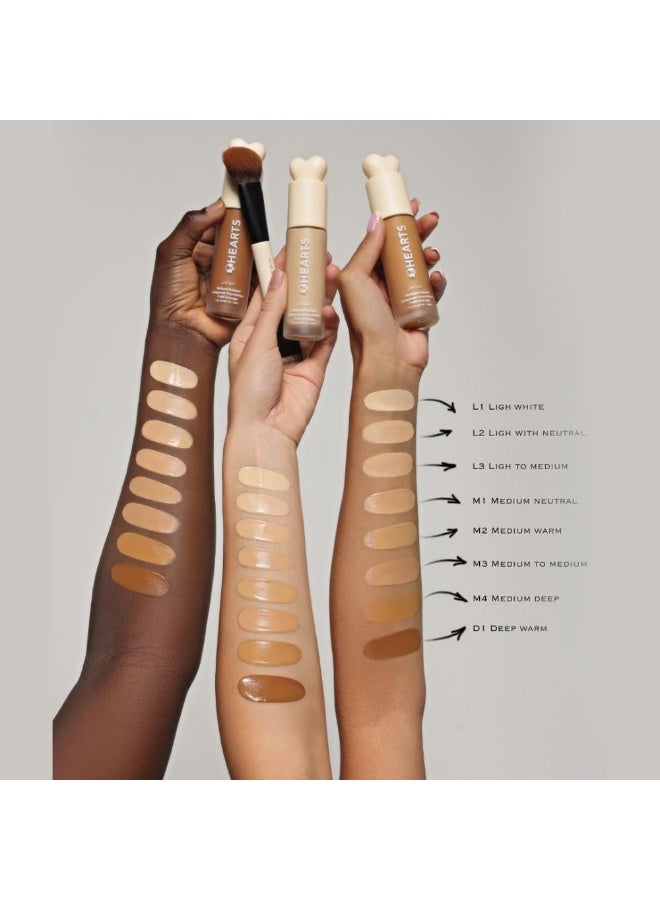 Hearts Natural Long Wear Light to Medium Foundation L3 - Image 5