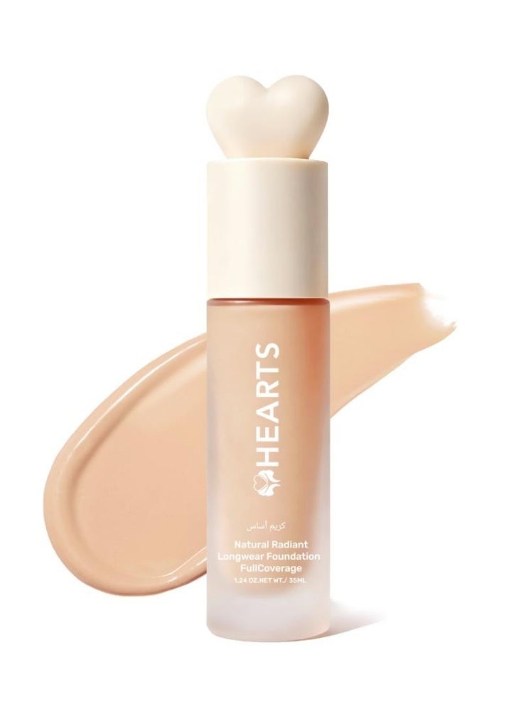 Hearts Natural Long Wear Light to Medium Foundation L3 - Image 1