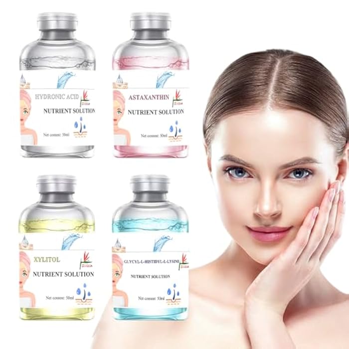 Elitzia Oxygen Facial Machine Oxygen Infusion Device Oxygen Sprayer Facial Nutrient Solution Set SPA Skincare Facial Machine Anti Aging Beauty Salon Machine 1.69fl.oz Per Bottle - Image 1