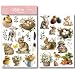 CATaireen Spring Easter Crafts Rub On Transfers Sticker Vintage Floral Farm Rabbit Cow Decal DIY Egg Cute Bunny Use for Fabric Clay Paper Wood Holiday Scrapbooking Embellishments Small 2 Sheets - Image 2