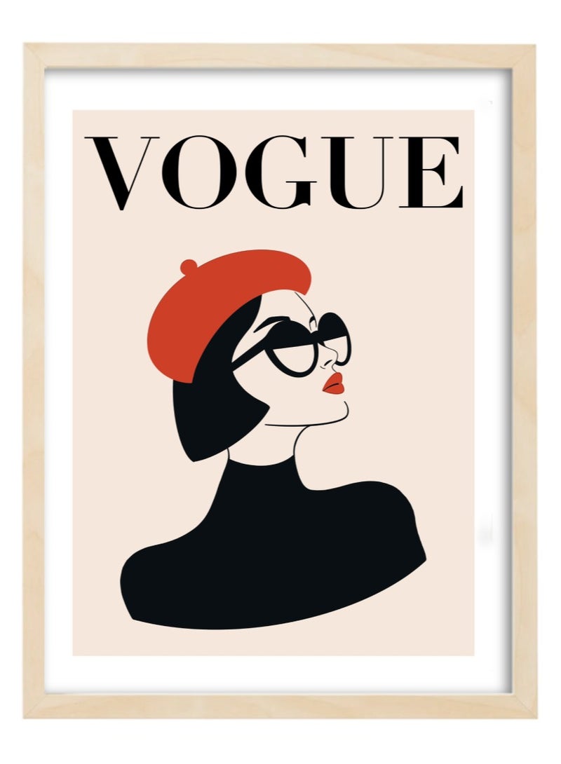 Boomah Accessories Set of 2, Vogue Fashion Girl Design Abstract Wall Art Poster with Frame 30x40cm  - Image 2