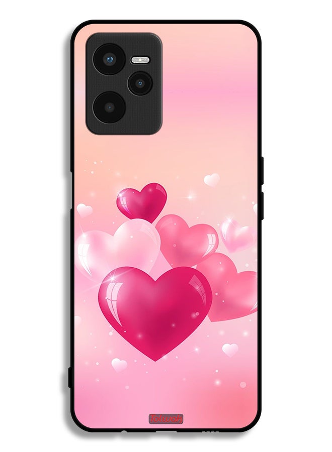 Tolwak Realme C35 Protective Case Cover Beautiful Hearts Art - Image 2