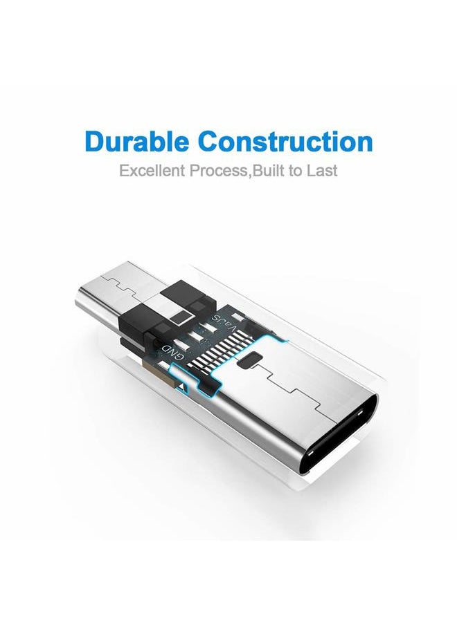Duttek - USB-C to Micro USB Adapter, 480Mbps, OTG Compatible, for FLIR One Pro, Huawei Y7/Y6/P Smart/P8 Lite and Smartphones, Tablets - Image 1