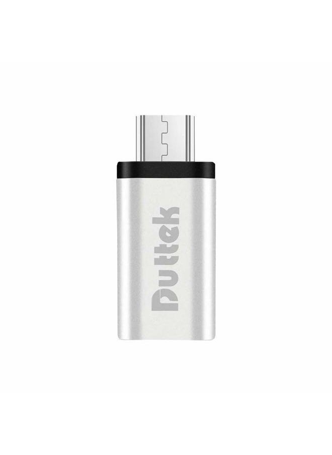 Duttek - USB-C to Micro USB Adapter, 480Mbps, OTG Compatible, for FLIR One Pro, Huawei Y7/Y6/P Smart/P8 Lite and Smartphones, Tablets - Image 1