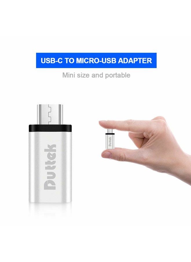 Duttek - USB-C to Micro USB Adapter, 480Mbps, OTG Compatible, for FLIR One Pro, Huawei Y7/Y6/P Smart/P8 Lite and Smartphones, Tablets - Image 1