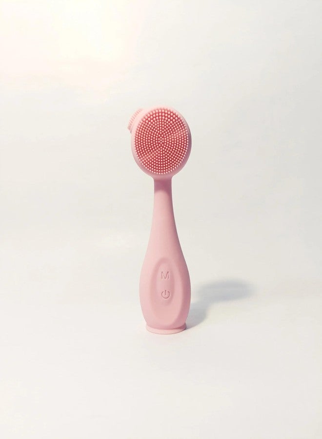 ilika Facial Massage Brush With Jade (Pink) - Image 2