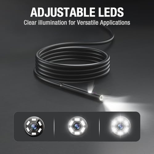 Teslong 5FT Dual Lens Probe, 5mm/0.2inch Diameter Semi-Rigid Cable Compatible with MS450 Inspection Camera - Image 4