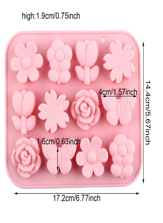 YIMINGMOLD Flower Silicone Candy Mold Rose Tulip Flower Butterfly Mold For Candy Chocolate - Image 2