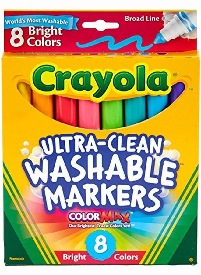 Crayola 8 Count Washable Bright Markers - Image 1