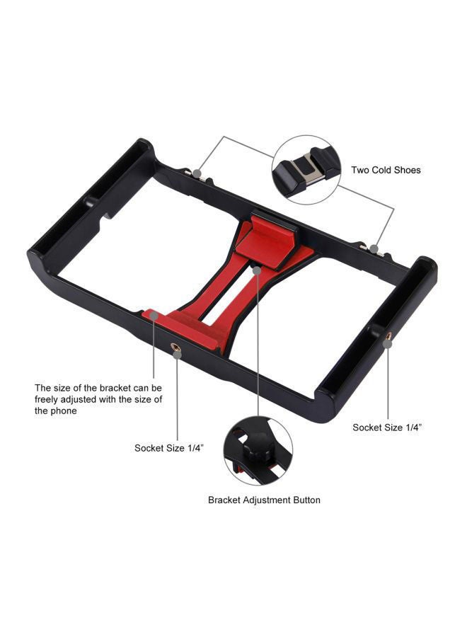 NIBEMINENT Flexible Tripod Vertical Bracket Mount With Accessories Red/Black/White  - Image 3