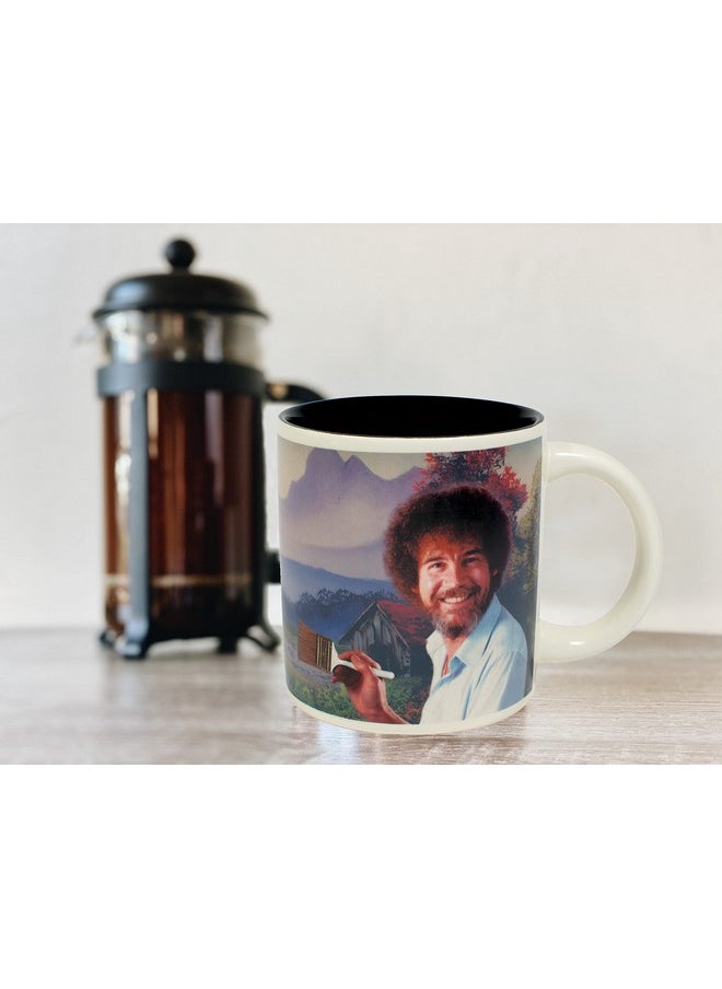The Unemployed Philosophers Guild Bob Ross Heat Changing Mug - Add Coffee or Tea and a Happy Little Scene Appears - Comes in a Fun Gift Box