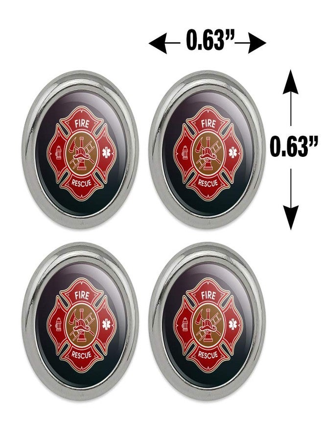 GRAPHICS & MORE Firefighter Fire Rescue Maltese Cross Metal Craft Sewing Novelty Buttons - Set of 4 - Image 4