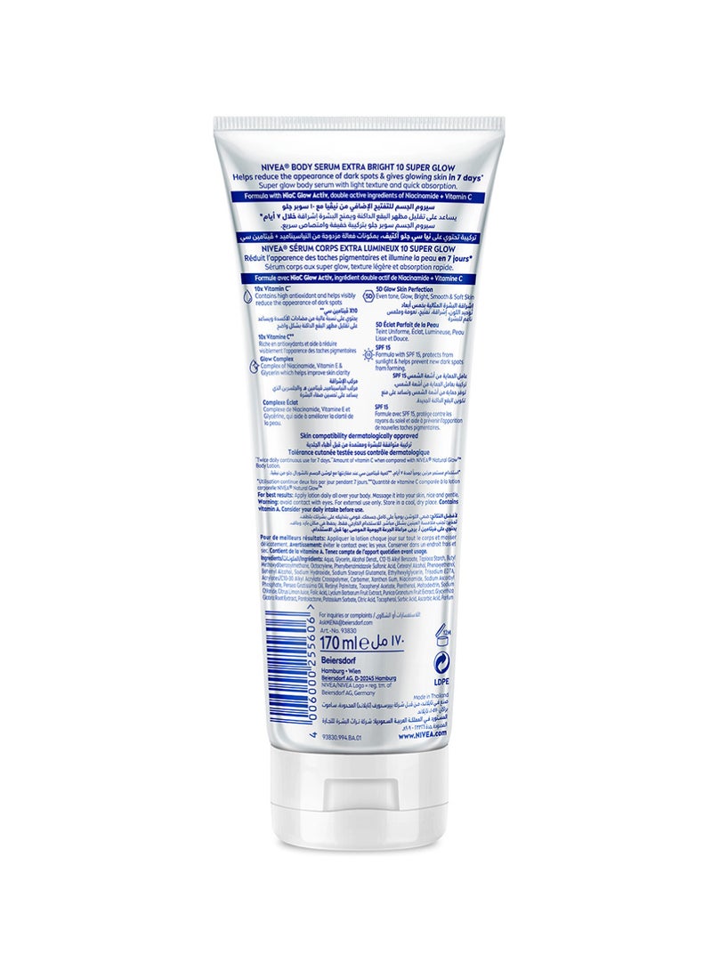 Nivea Super 10 Glow Body Serum - With Niacinamide and Vitamins C & A - Image 2