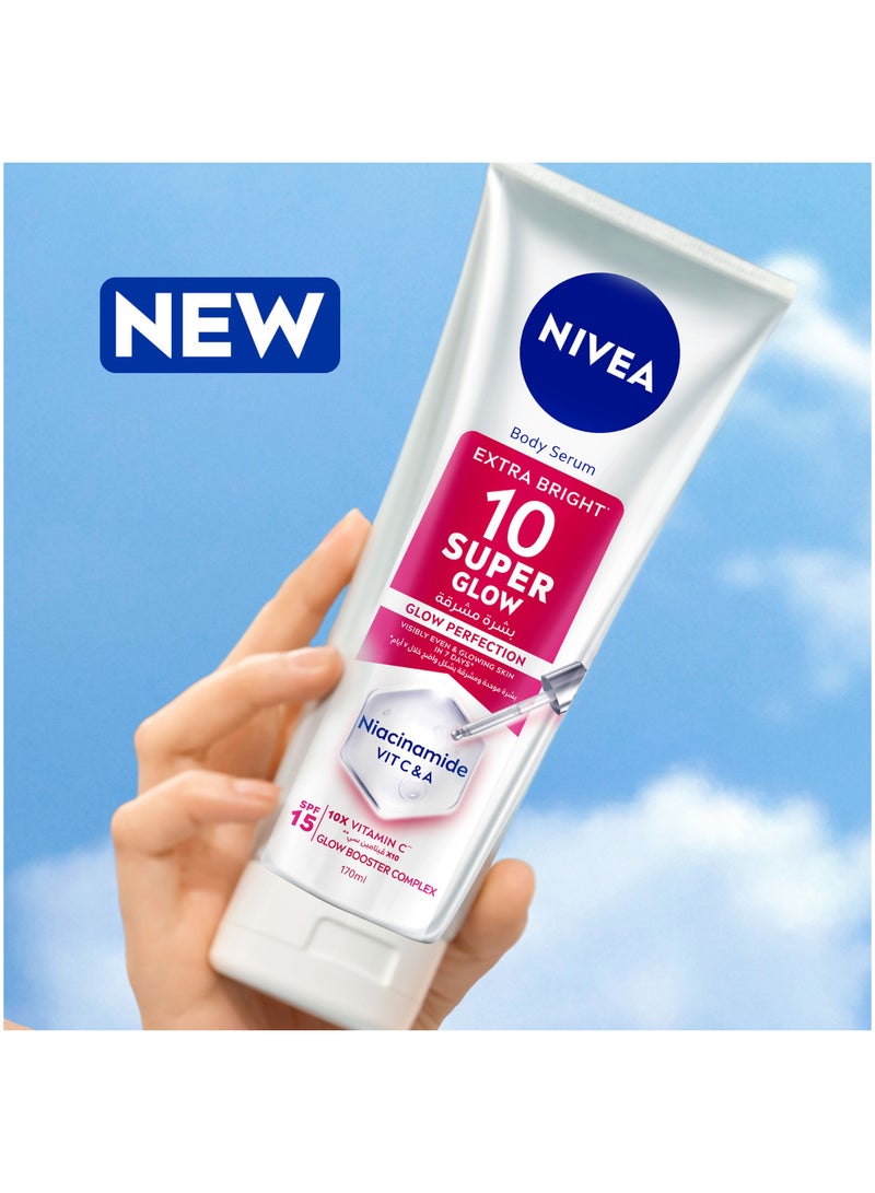 Nivea Super 10 Glow Body Serum - With Niacinamide and Vitamins C & A - Image 3