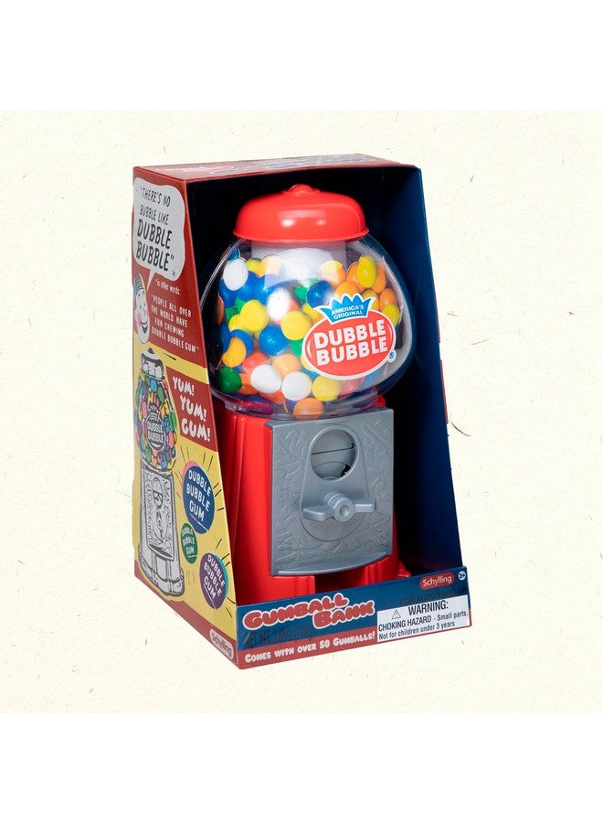 Schylling Brand Classic Retro Gumball Coin Bank - 8.5" Tall - Includes 45 Dubble Bubble Gumballs - Ages 3+ - Image 5