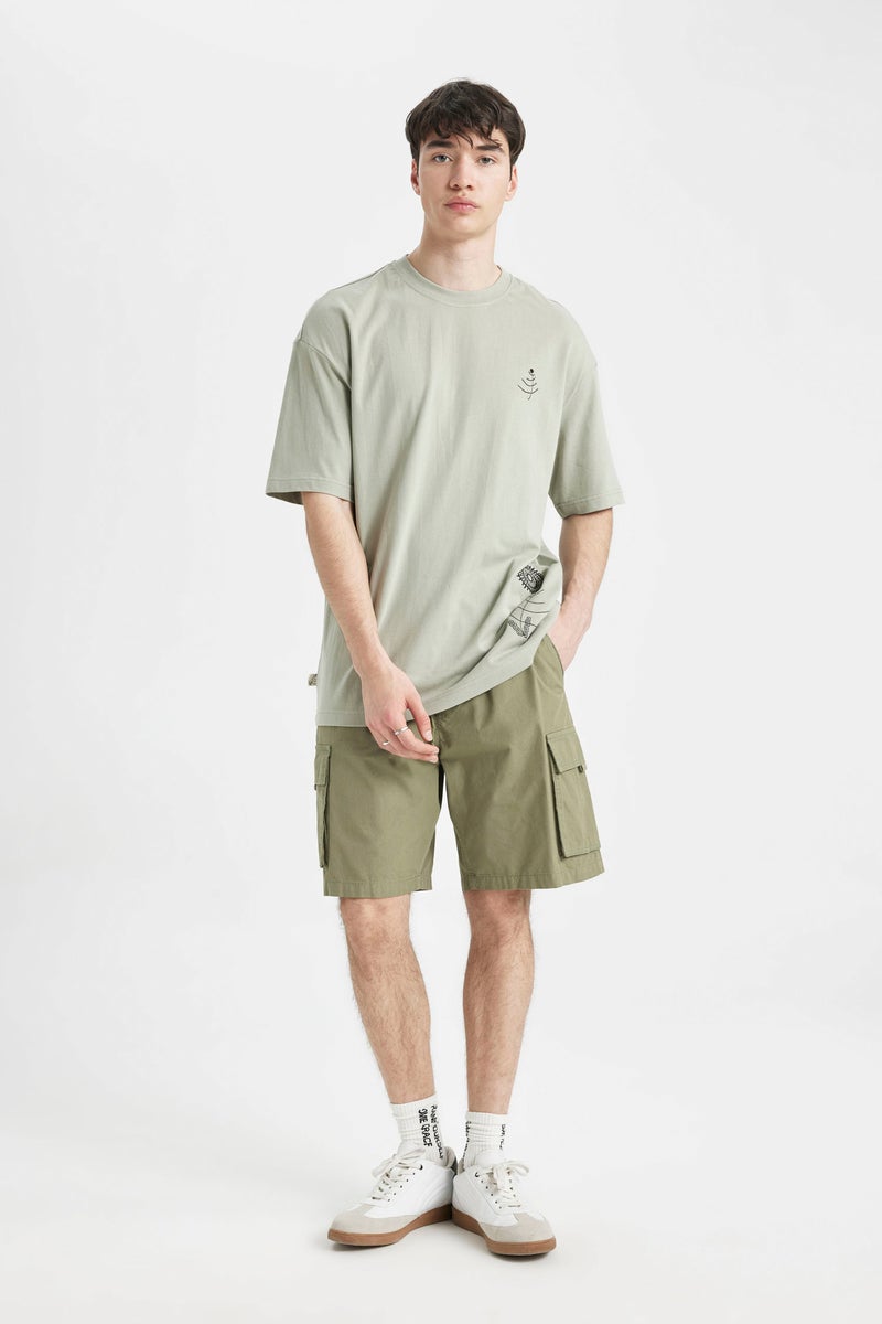 DeFacto Man Cargo Fit Gabardine Bermuda - Image 1