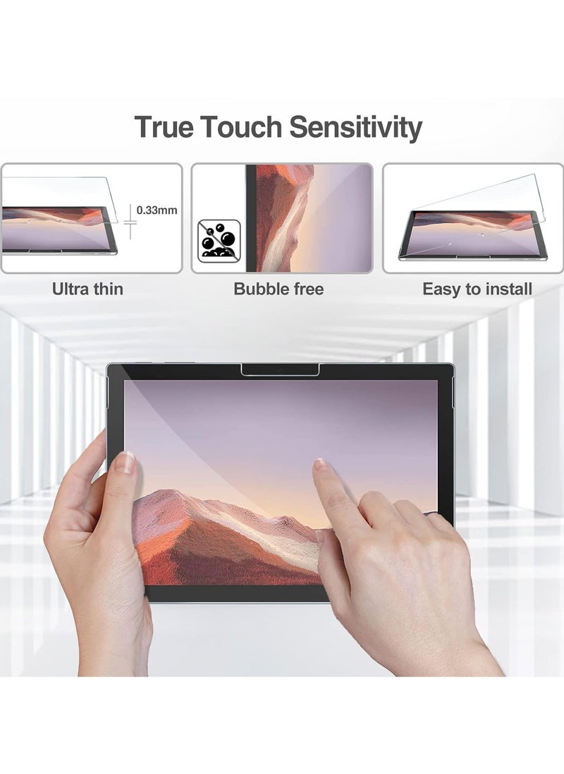 Generic - 2 Pack Screen Protector for Surface Pro 7 Plus/Surface Pro 7 / Pro 6 / Pro 5 / Pro 4, Tempered Glass Screen Film Guard Screen Protector for 12.3 Inch Suface Pro 7 Plus Surface Pro 7 6 5 4 - Image 1
