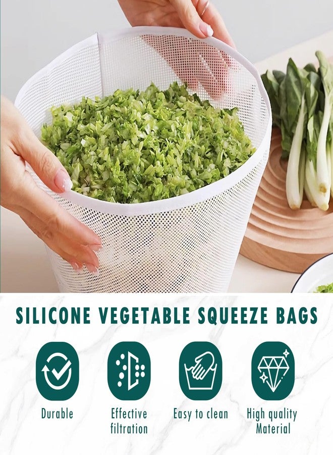 Dayinkes 2PCS Food Grade Silicone Cheese Cloths, 25cm Wide Mouth Nut Milk Bag, Easy Clean Reusable Strainer Bag with Mesh, For Straining Oat Milk, Almond Milk, Yogurt, Celery Juice, Cheese Making - Image 2