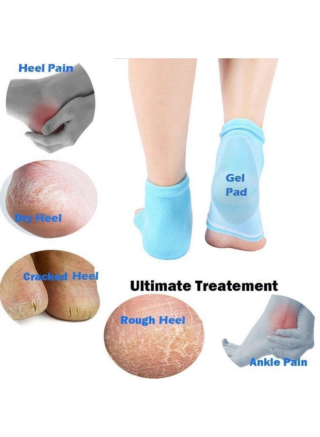 KIDINGTON KIDINGTON Silicone Gel Heel Socks For Dry Hard Cracked Heels Repair, Foot Care Support Cushion With Spa Botanical Gel Pad - For Men And Women - (Free Size) (1 Pair) - Image 4