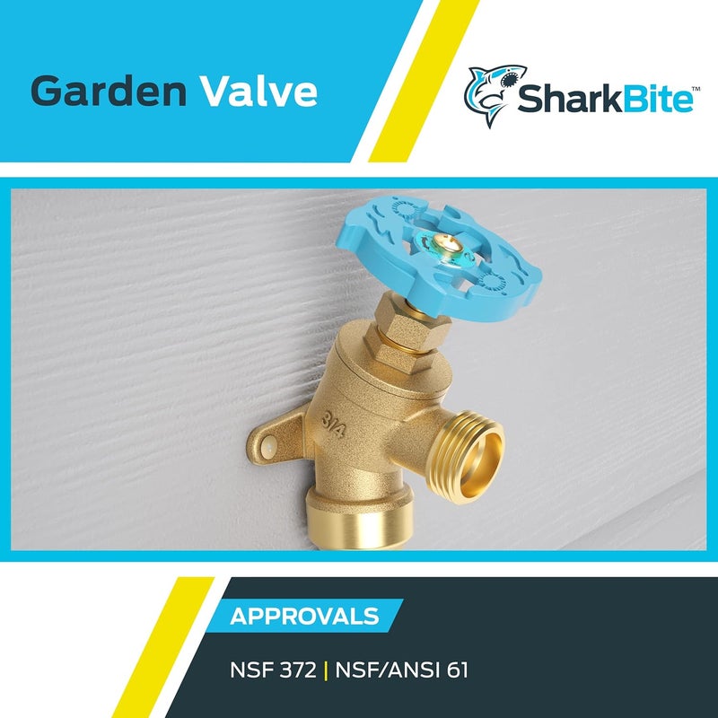 SharkBite 3/4 Inch x 3/4 Inch MHT Garden Valve, Multi Turn, Push to Connect Brass Plumbing Fitting, PEX Pipe, Copper, CPVC, PE-RT, HDPE, 24623LF - Image 5