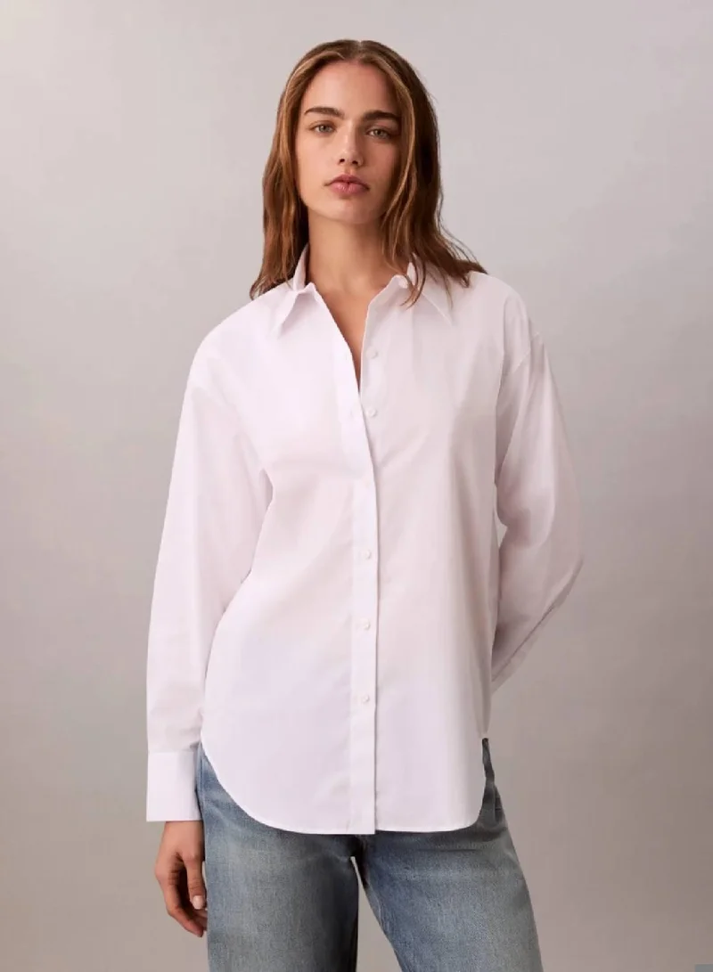 Relaxed Poplin Stretch Shirt
