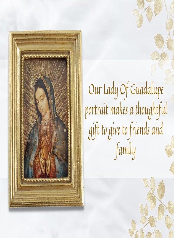 Trendzeen Our Lady Of Guadalupe Picture - with Our Lady Of Guadalupe Card, The Lord's Prayer Card | Cuadro De La Virgen De Guadalupe Art Print Frame with Easel Back 3.75x4.5 Inch (Comes Boxed), Set of 3 Items - Image 2