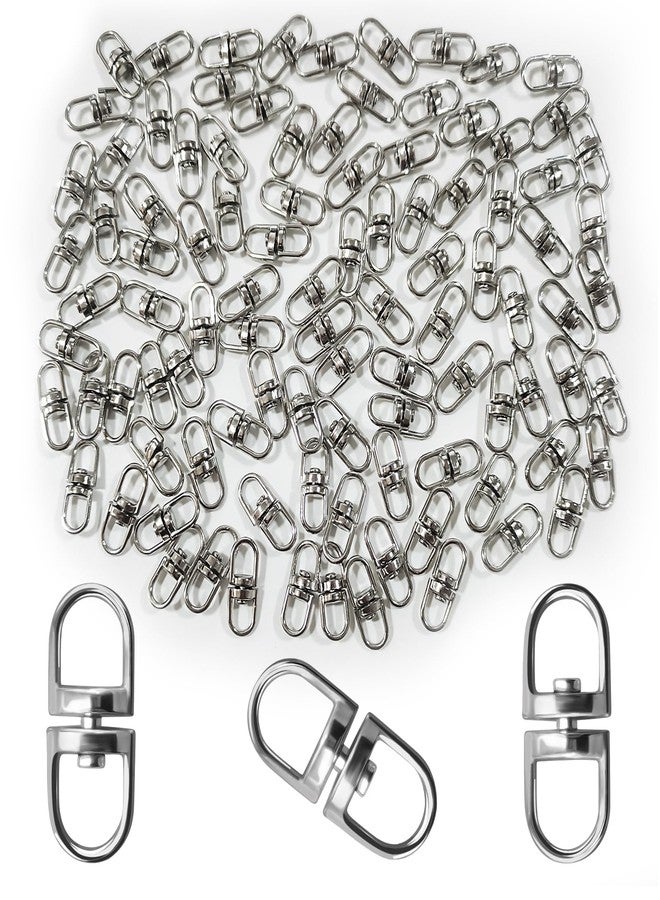 Rddconkit 100pcs Double End Design Swivel Key Ring Connector, Double Opening Swivel Clasp Swivel Joint Pendant Clasp Lanyard Key Ring Backpack Jewellery Keychain DIY Craft Making Accessories - Image 1