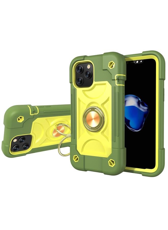 Zaboon Case For iPhone 12 mini Shockproof Silicone + PC Protective Case with Dual-Ring Holder - Image 1