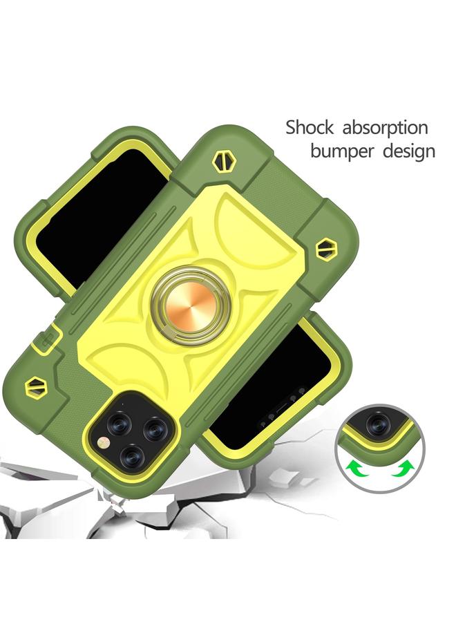 Zaboon Case For iPhone 12 mini Shockproof Silicone + PC Protective Case with Dual-Ring Holder - Image 4