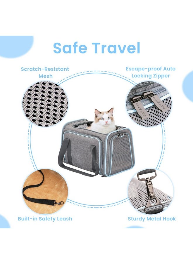 Petsfit Expandable Cat Carriers Airline Approved, 16"X10"X9" Small Dog Carrier SoftSided Portable Washable Pet Travel Carrier With Two Extension For Kitten,Rabbit, Puppy, Small Animal  - Image 5