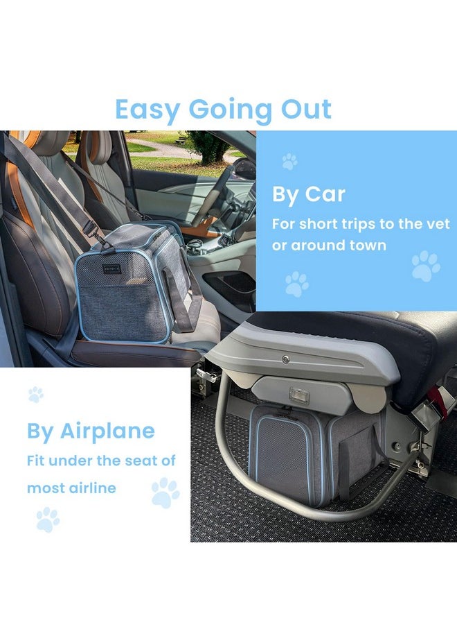 Petsfit Expandable Cat Carriers Airline Approved, 16"X10"X9" Small Dog Carrier SoftSided Portable Washable Pet Travel Carrier With Two Extension For Kitten,Rabbit, Puppy, Small Animal  - Image 4