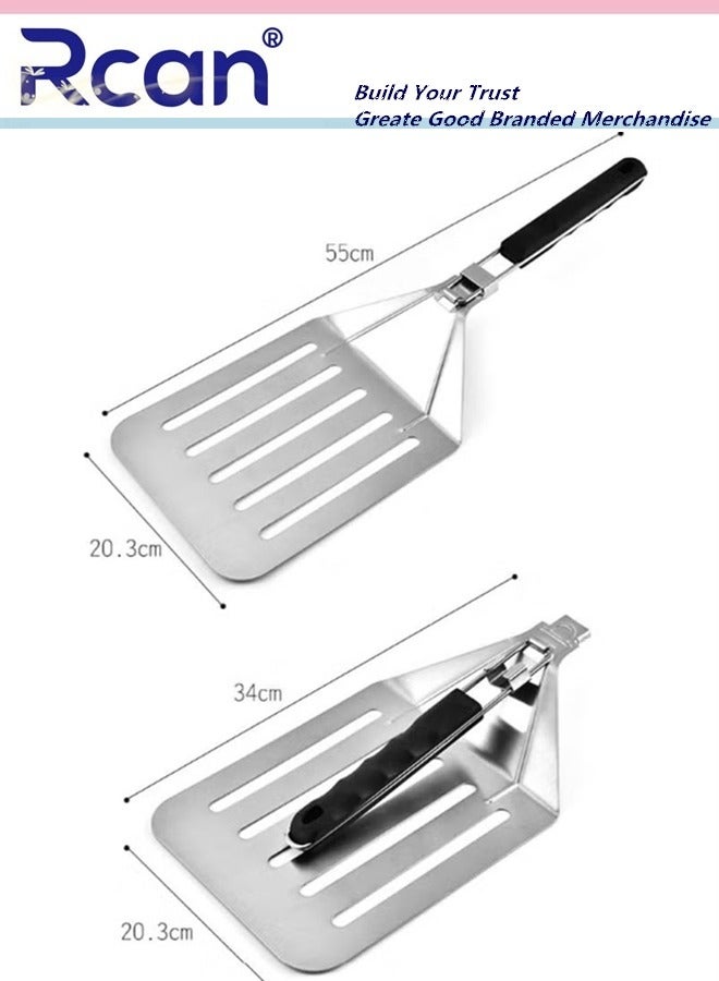 ركان مجرفة بيتزا قابلة للطي ومثقبة ومتينة غير قابلة للانزلاق ومجرفة بيتزا للمطبخ المنزلي والمطعم وخبز الكيك - Image 4