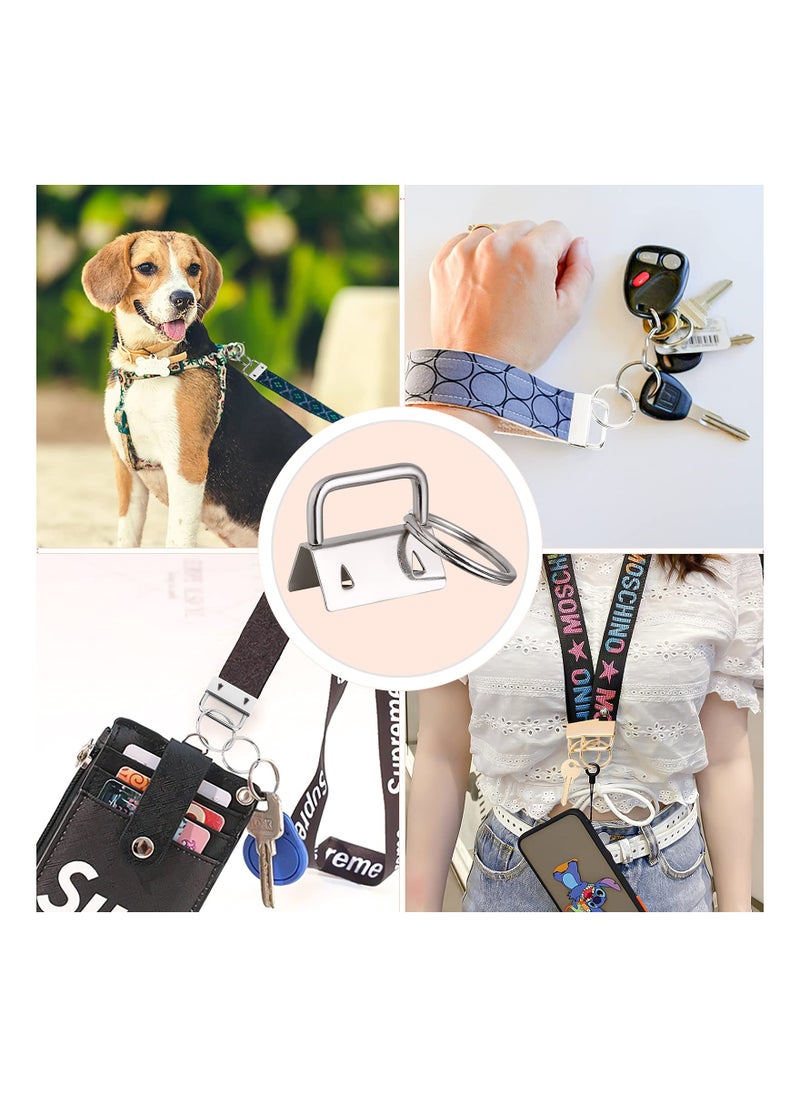 KASTWAVE - Key Fob Hardware, 42PCS 1 Inch 7 Colors Keychain Hardware Set Key Fob Hardware for Wristlet Keychain, Key Lanyard and Key Chain Making Hardware Supplies - Image 1