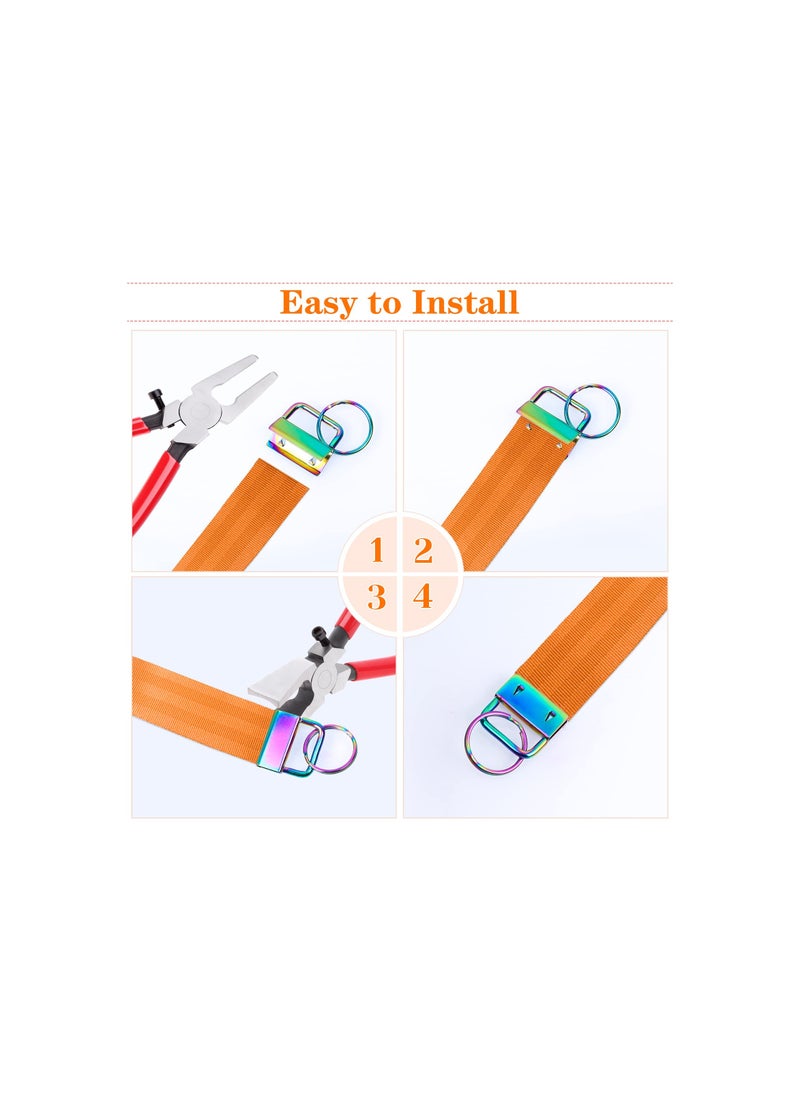 KASTWAVE - Key Fob Hardware, 42PCS 1 Inch 7 Colors Keychain Hardware Set Key Fob Hardware for Wristlet Keychain, Key Lanyard and Key Chain Making Hardware Supplies - Image 1