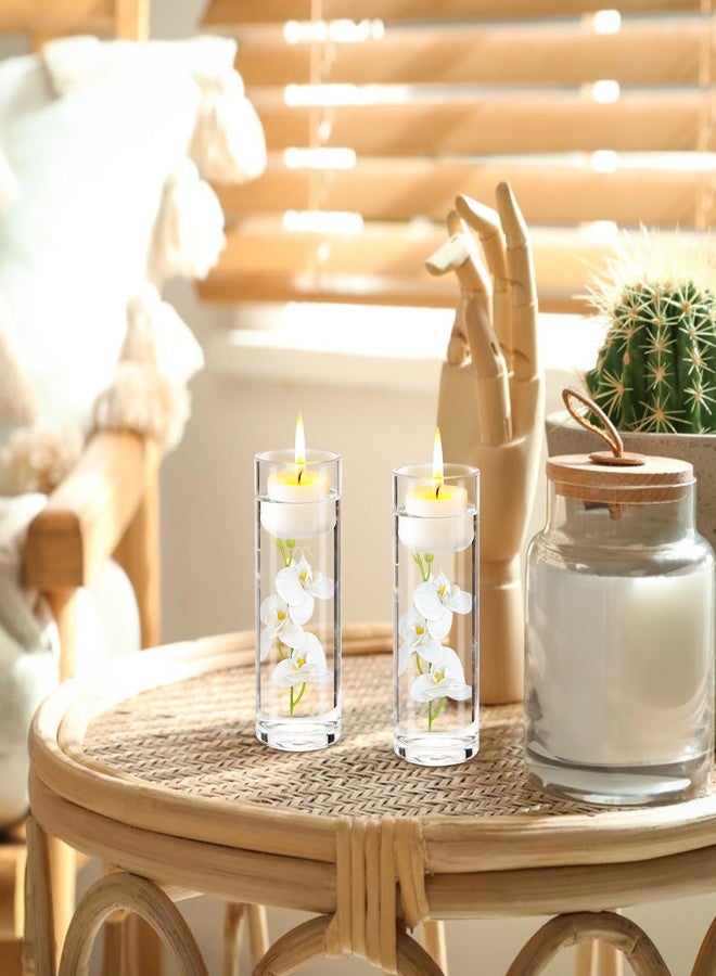 LARDUX 12 Pieces Artificial Flowers for Floating Candles Wedding Centerpiece Mini Orchid Flower Filler Vase Fillers for Wedding Dinning Table Party Home Bar Restaurant Decoration-Cream - Image 3