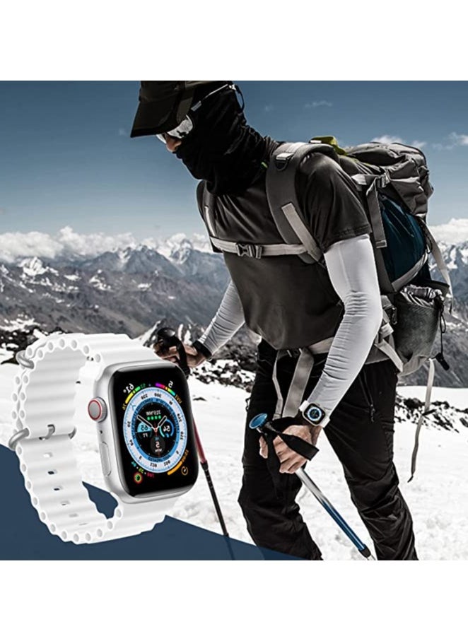 keloray - Ocean Silicone Sport Band - Compatible with Apple Watch Ultra 2/Ultra Band 49mm 45mm 44mm 42mm for Men Women, Breathable Soft Waterproof Strap for iWatch Ultra 2, iWatch Ultra Series SE 9/8/7/6/5/4 - Image 1
