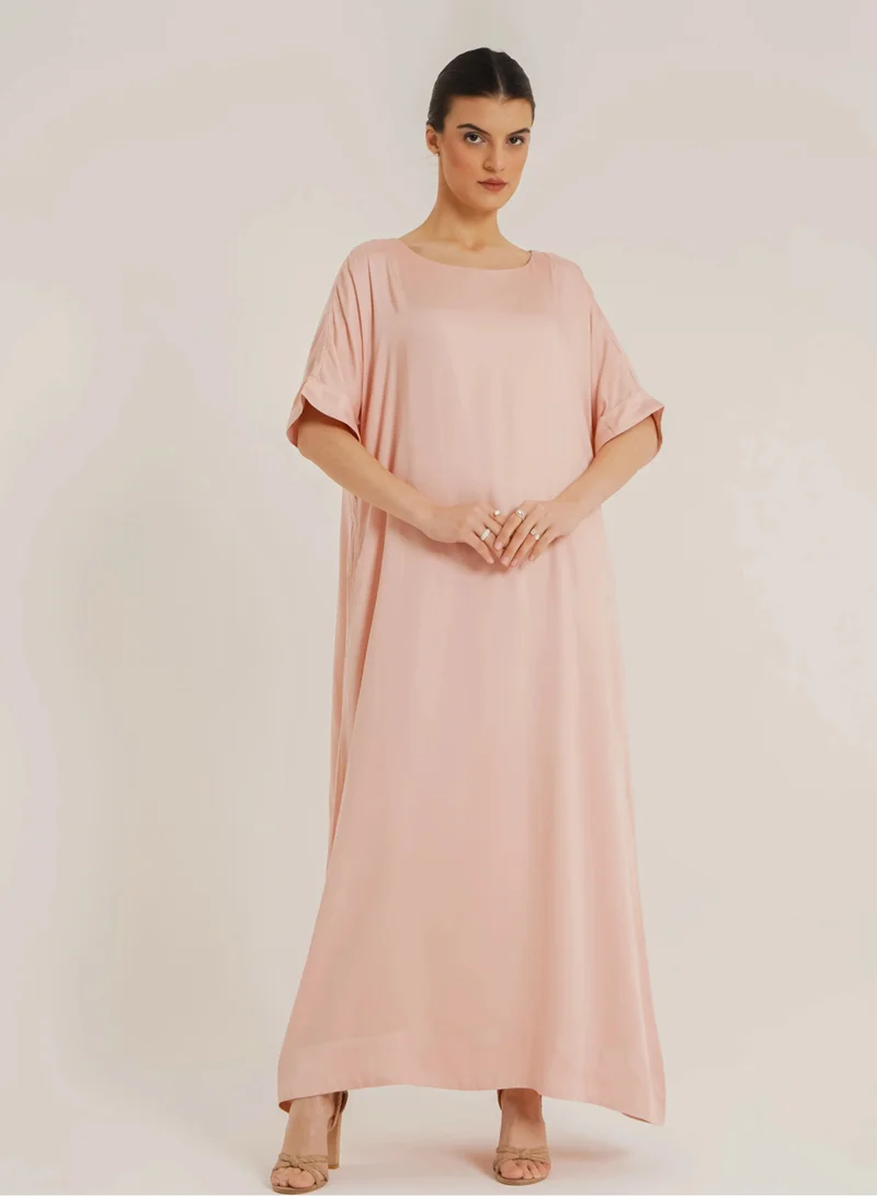 Noor Laila Rose Slip – Oversized Grace in a Soft Rose Hue made with TENCEL™