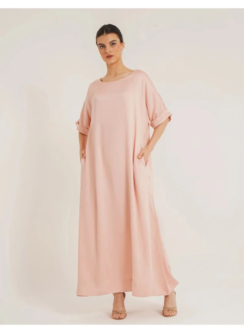 Noor Laila Rose Slip – Oversized Grace in a Soft Rose Hue made with TENCEL™