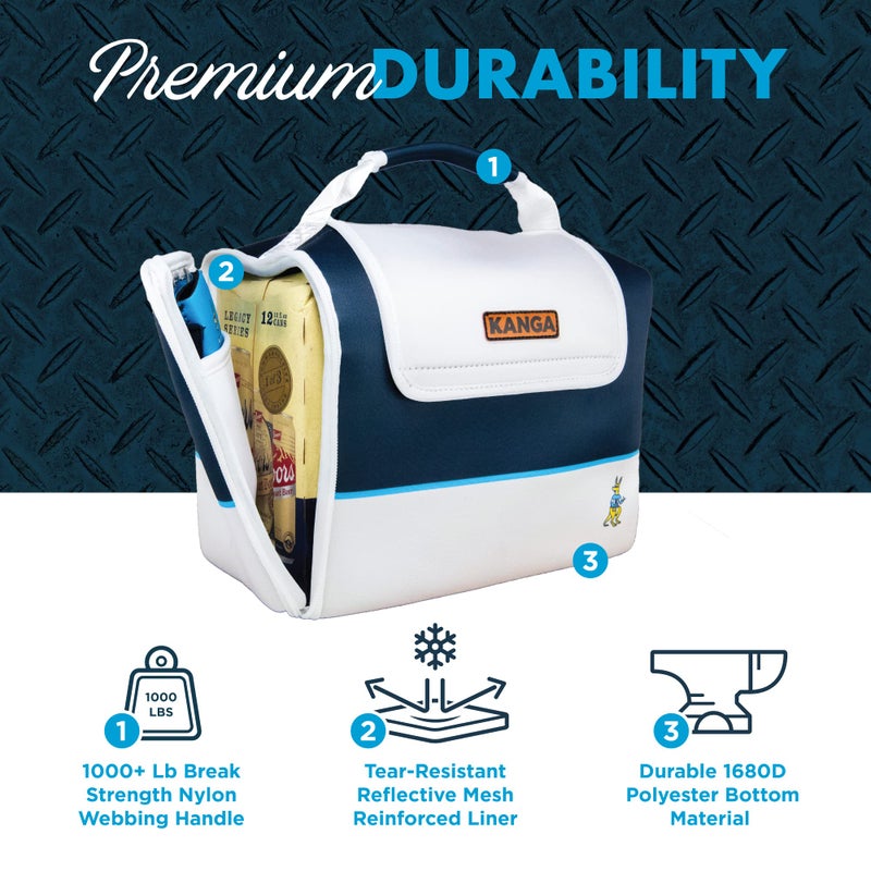 Kanga Insulated Cooler Bag - Soft Cooler Bag - 12 Pack Beer And Seltzer Drink Cooler - Insulated And Durability Tested - Kanga Kase Mate Cooler - Breeze - Image 4