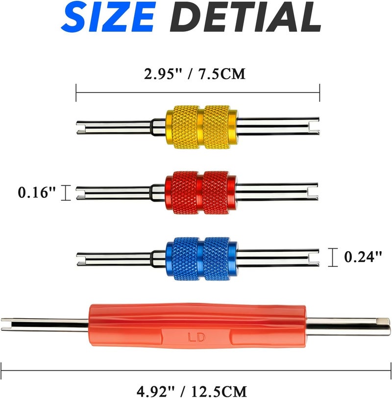 ROSY PIXEL Diking R134A R12 A/C HVAC Air Conditioner Schrader Valve Stem Core Remover Tool (Remover Tool) - Image 3