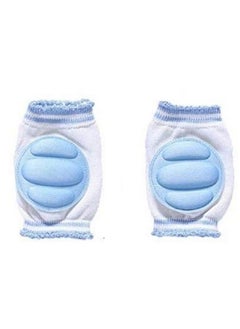BabyGo Baby Knee Pads 1 Pairs Elastic Antislip Breathable Protector For Crawling (Blue)  - Image 1
