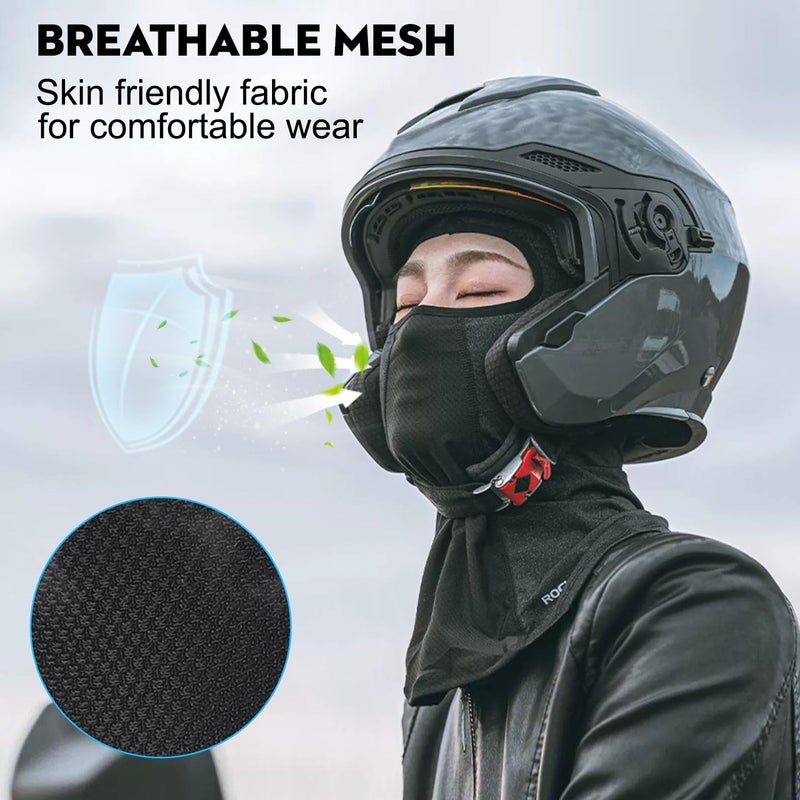 BendJoy Balaclava for Men Bike, Full Face Mask for Sun Protection, Breathable Helmet Mask for Riding, Cycling, Skiing – Ultimate Riding Gears for Bikers Black - Image 3