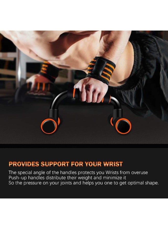 kunshao Push Up Bar Stands, Fitness Press Up Bar with Non-Slip Foam Handles for Arms, Chest and Shoulder Training Gym home Workout Exercise - Image 4
