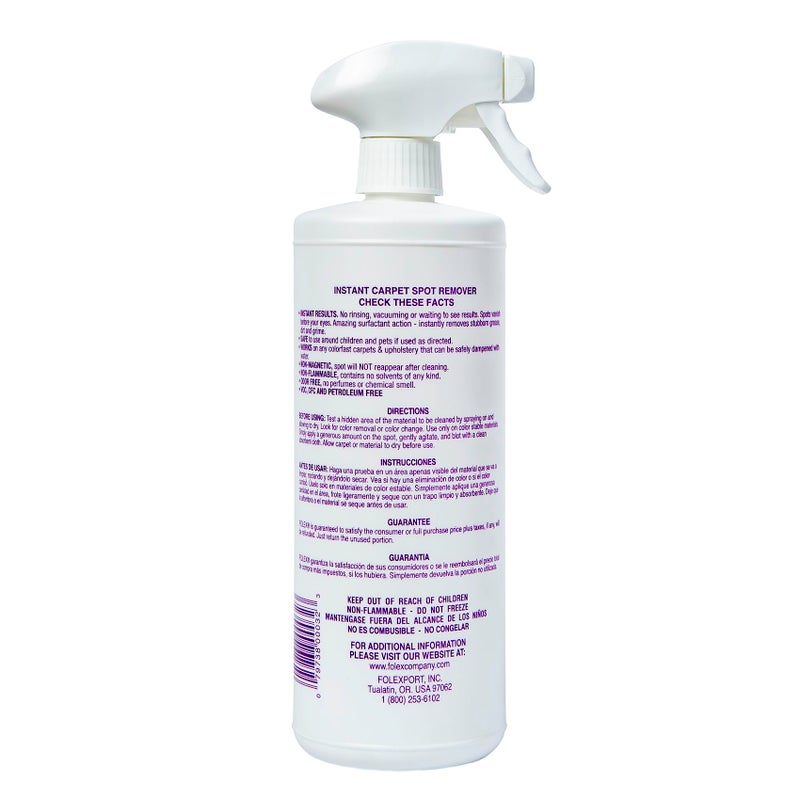 FOLEX Instant Carpet Spot Remover Carpet Cleaner - 32 oz - Removes Pet Accidents, Grease, Red Wine and More - Image 2