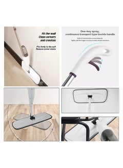 dreamons link Dreamons Link Microfiber Spray Mop for Floor Cleaning with 4 Washable Pads 360ML Water Tank Sprayer (360ML)  - Image 2